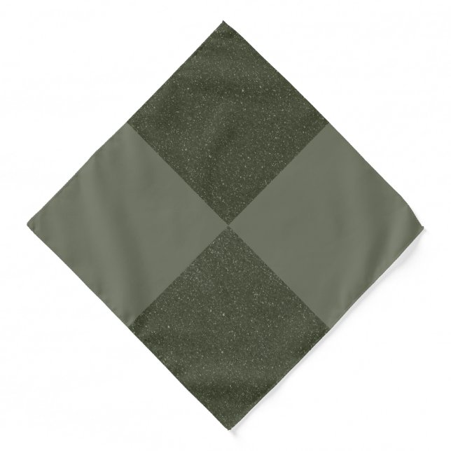 Moss Green Patterned Bandana – Customizable (Front)