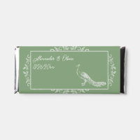 Moss Green Peacock Flourish Wedding