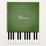 Moss Green Piano Music Keyboard Customized Planner<br><div class="desc">Rich and sophisticated,  this moss green piano planner is perfect for music lovers who appreciate classic elegance. Whether used for lesson planning,  practice schedules,  or composition notes,  it’s a stylish and practical choice.</div>