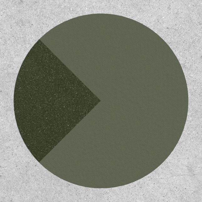 Moss Green Play Symbol Patch – Customizable (Front)