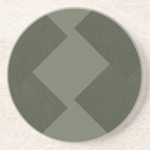 Moss Green Round Sandstone Coaster
