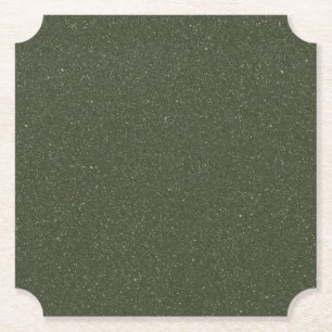 Moss Green Scalloped Paper Coaster – Customizable