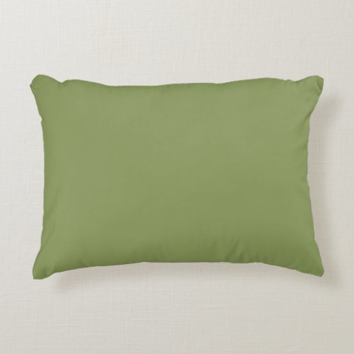 Moss Green Solid Color Accent Pillow