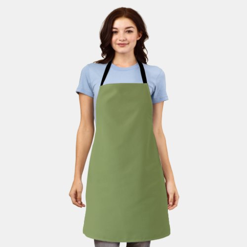 Moss Green Solid Color Apron