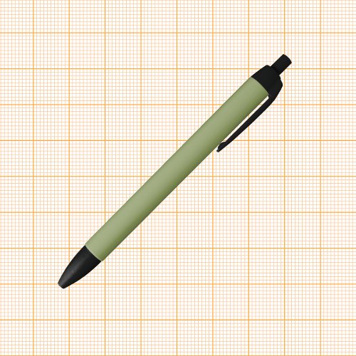 Moss Green Solid Color Black Ink Pen