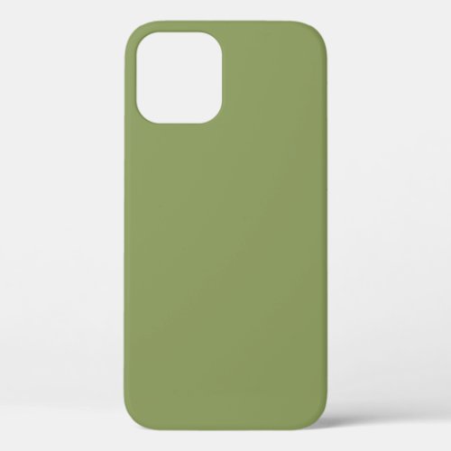 Moss Green Solid Color iPhone 12 Case