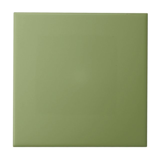Moss Green Solid Color Ceramic Tile (Front)