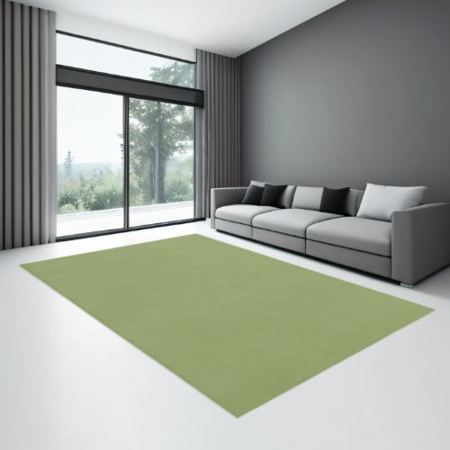 Moss Green Solid Color  Classic  Rug