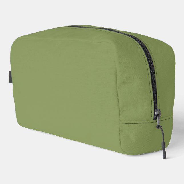 Moss Green Solid Color Dopp Kit (Right Corner)