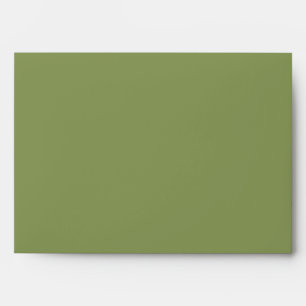 Moss Green Solid Color Envelope