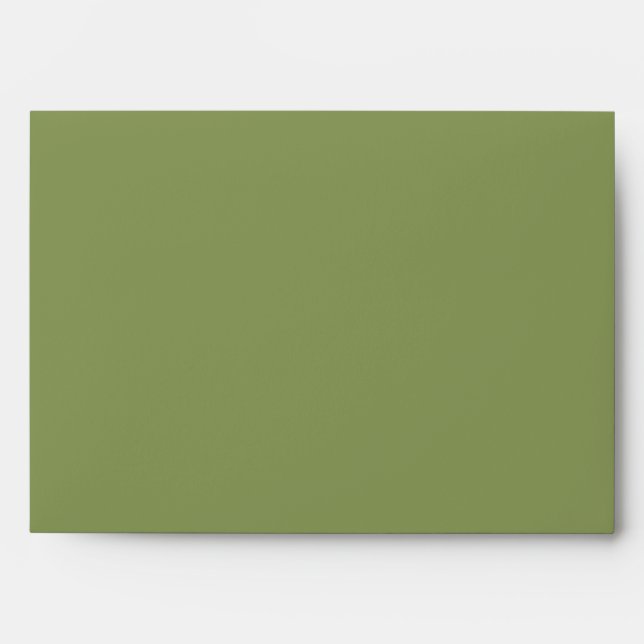 Moss Green Solid Color Envelope (Front)