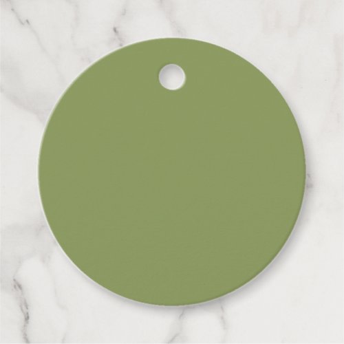 Moss Green Solid Color Favor Tags