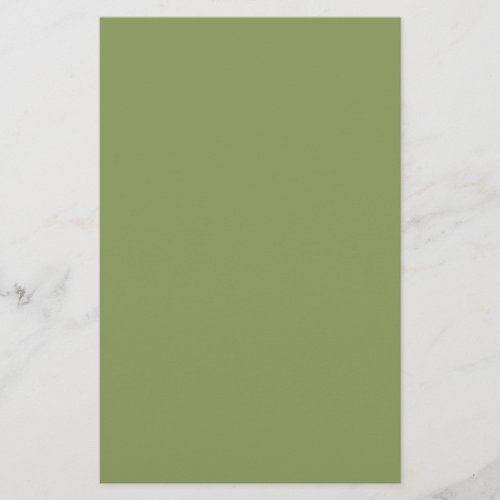 Moss Green Solid Color Stationery