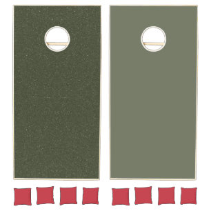 Moss Green Speckled Cornhole Set – Customizable