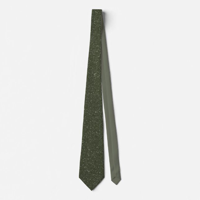 Moss Green Speckled Custom Tie (Front)