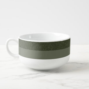 Moss Green Speckled Two-Tone Soup Mug – Customize