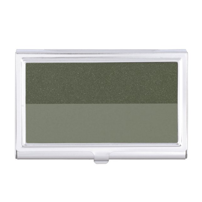 Moss Green Split Business Card Case – Customizable (Front)