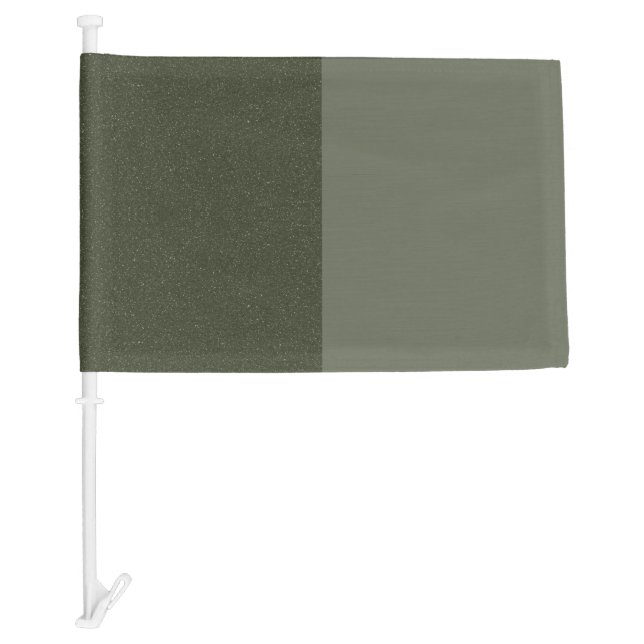 Moss Green Split Car Flag – Customizable (Front)