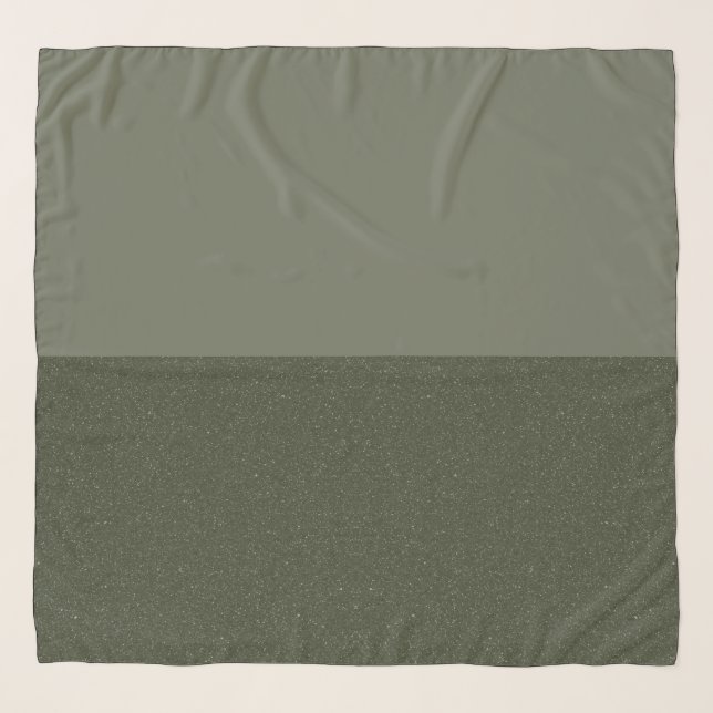 Moss Green Split Chiffon Scarf (Top & Bottom) (Front)