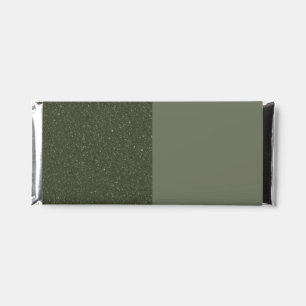 Moss Green Split Chocolate Wrapper – Customizable Hershey Bar Favors