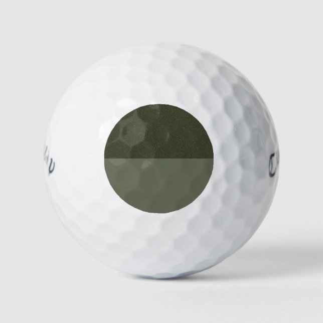 Moss Green Split Design Golf Ball – Customizable (Front)