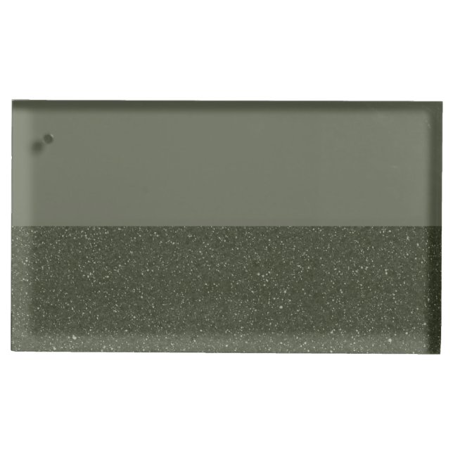Moss Green Split Design Table Card Holder (Custom) (Front)
