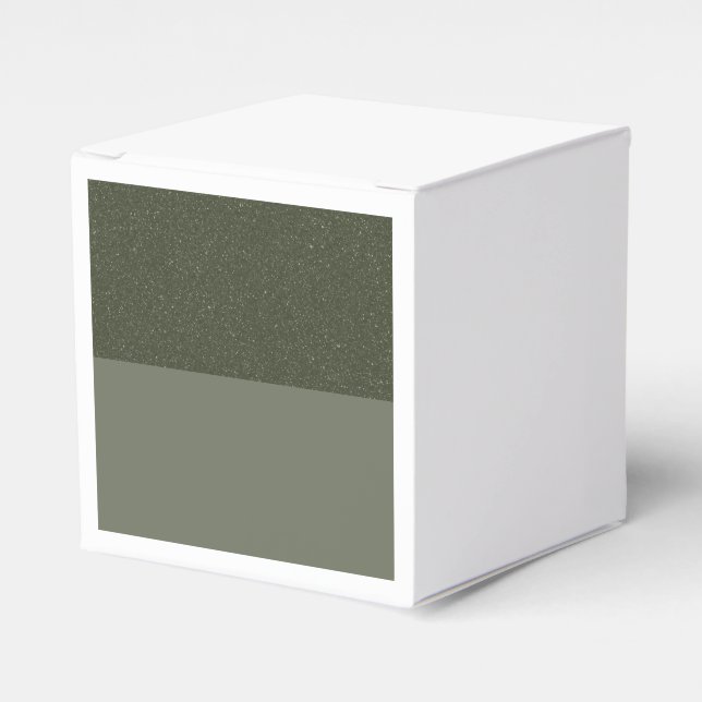 Moss Green Split Favor Box Design – Customizable (Front Side)