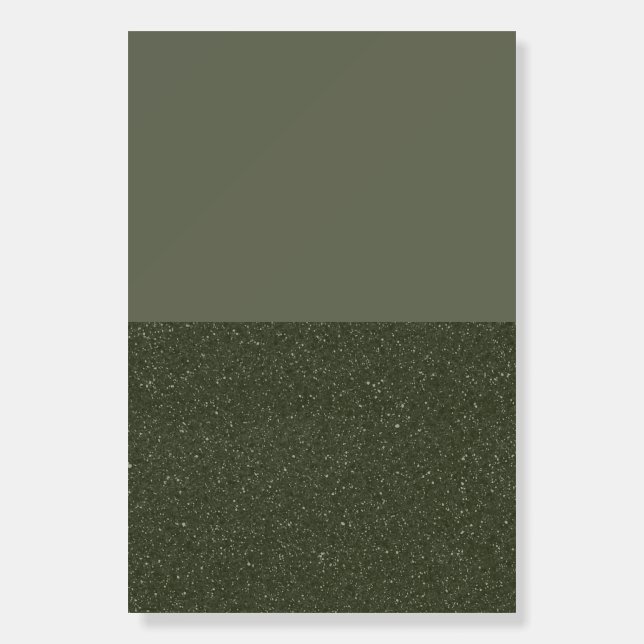 Moss Green Split Foam Board Sign – Customizable (Front)