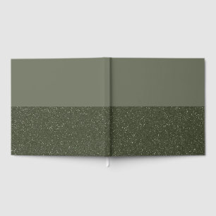 Moss Green Split Guestbook – Foil Custom