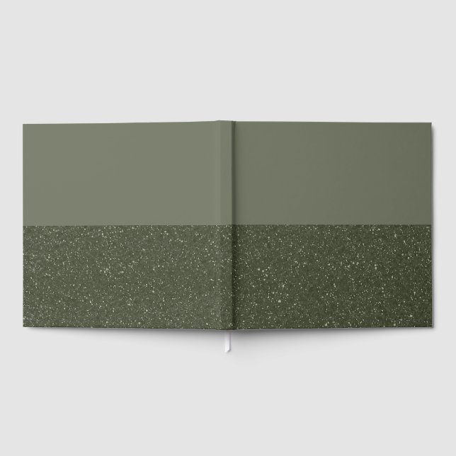 Moss Green Split Guestbook – Foil Custom (Full)