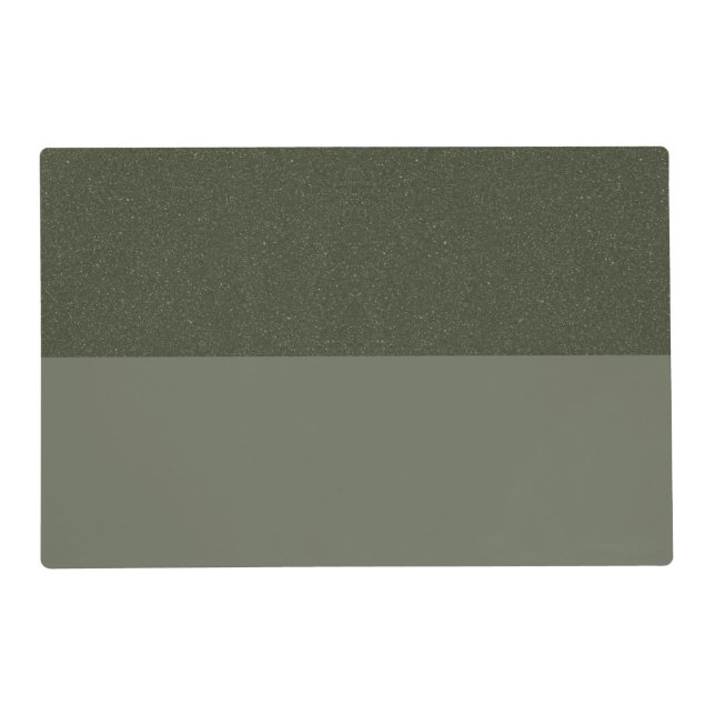 Moss Green Split Horizontal Laminated Placemat (Front)