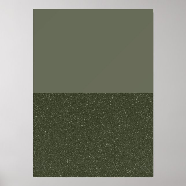 Moss Green Split Horizontal Poster – Customizable Holder (Front)