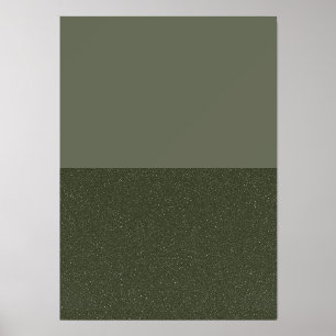 Moss Green Split Horizontal Poster – Customizable Holder