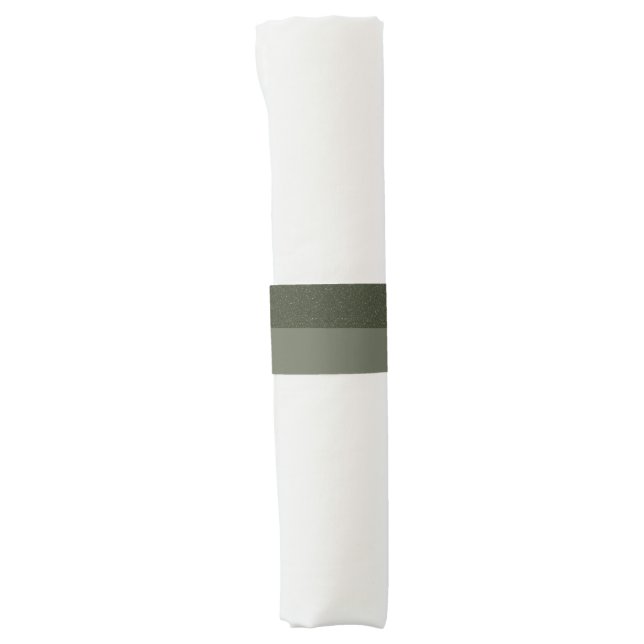 Moss Green Split Napkin Ring Wrap – Customizable (Front)