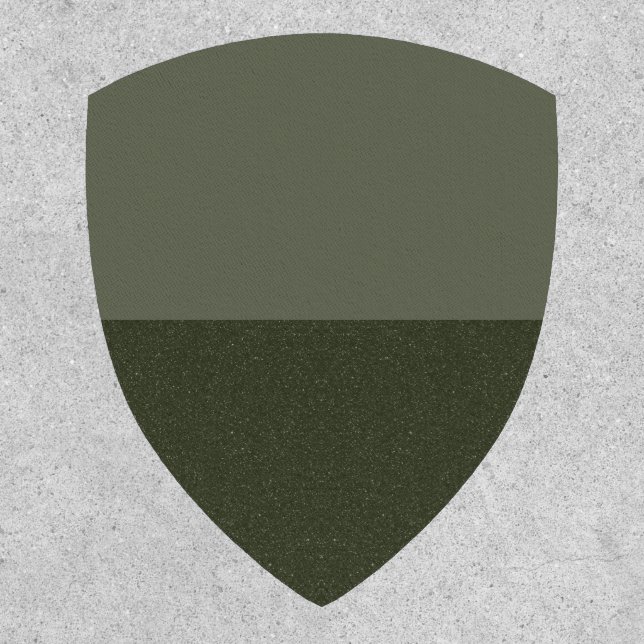 Moss Green Split Shield Patch – Customizable (Front)
