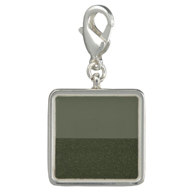 Moss Green Split-Texture Charm Bracelet (Custom) (Front)