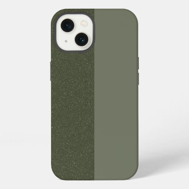 Moss Green Split Texture iPhone 13 Case - Custom (Back)