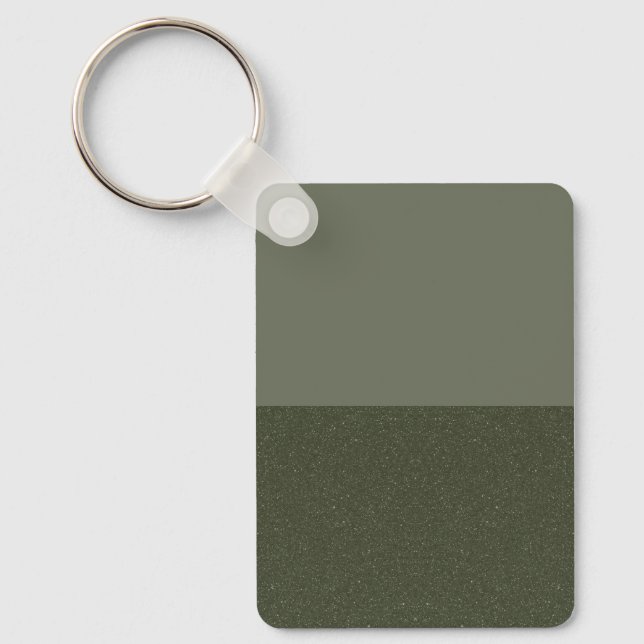 Moss Green Split Texture Keychain – Customizable (Front)