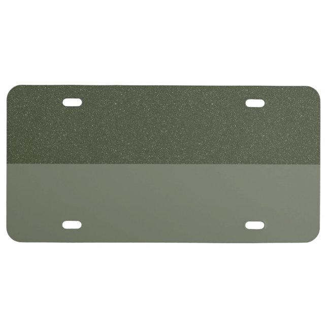 Moss Green Split Texture License Plate – Customize (Front)