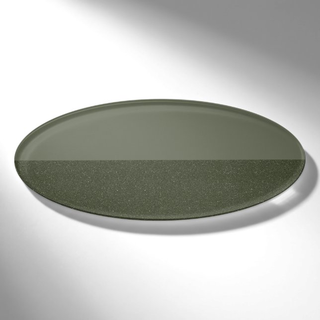 Moss Green Split-Texture Name Tag – Customizable (Front)