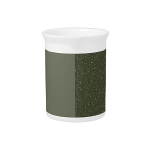 Moss Green Split-Texture Porcelain Pitcher