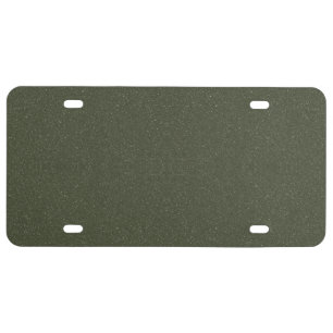Moss Green Split Textured License Plate - Custom