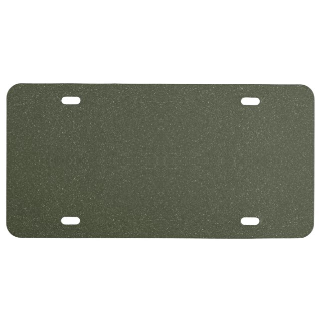 Moss Green Split Textured License Plate - Custom (Front)