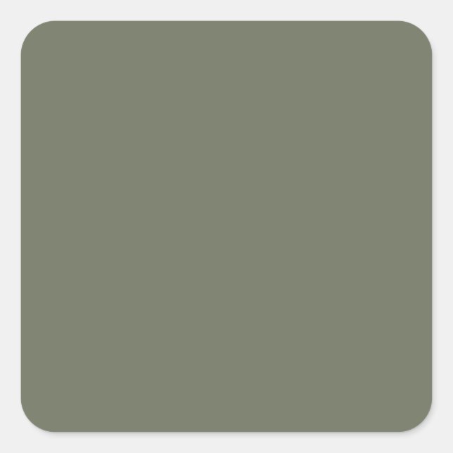 Moss Green Square Custom Sticker (Front)