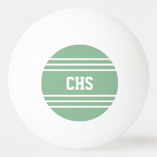 Moss Green Stripes custom monogram balls