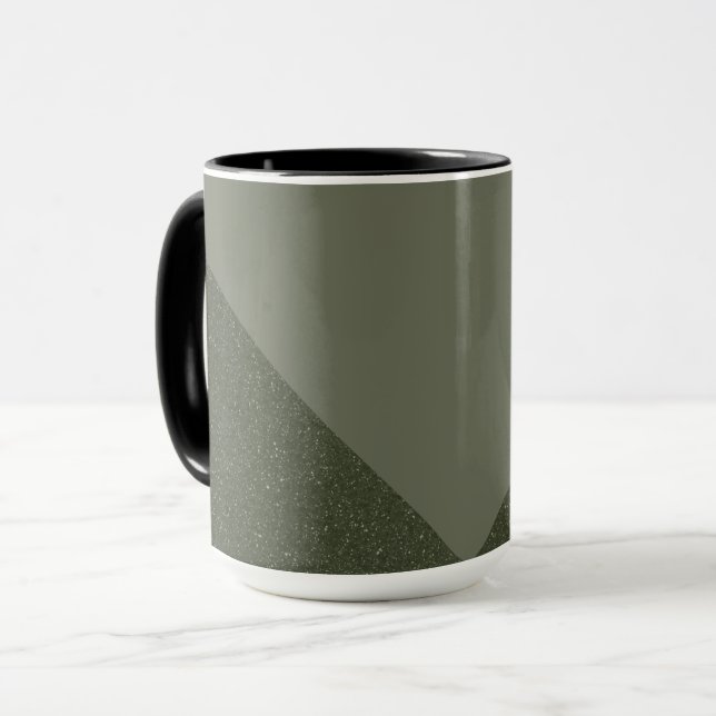 Moss Green + Texture Coffee Mug (Front Left)