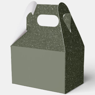 Moss Green & Texture Favor Box – Customizable Bulk