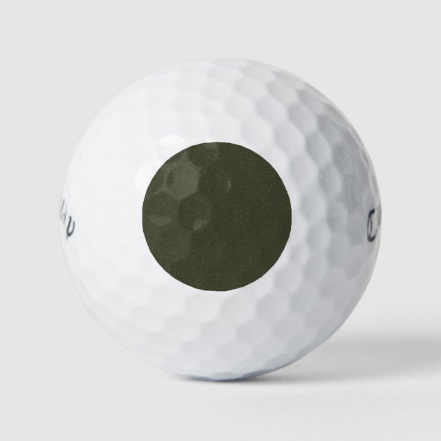 Moss Green Texture Golf Ball – Custom Print (Front)