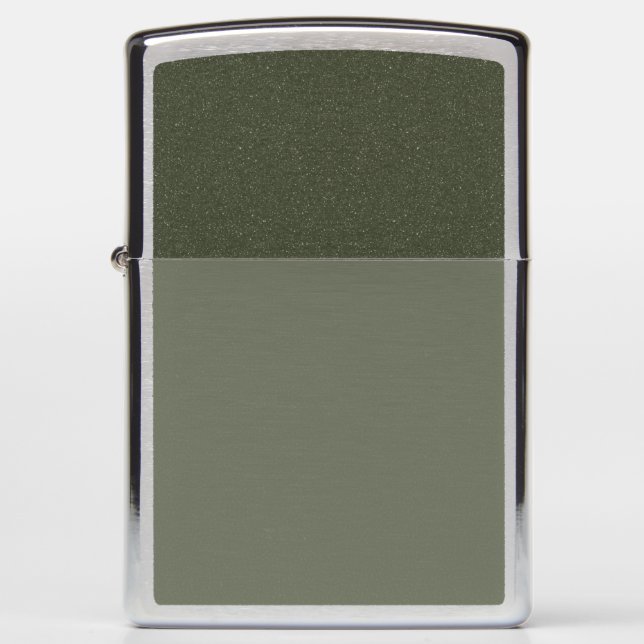 Moss Green Texture Zippo Lighter – Customizable (Front)