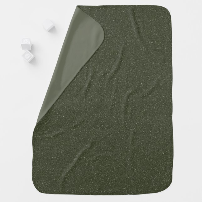 Moss Green Textured Baby Blanket – Customizable (In Situ)